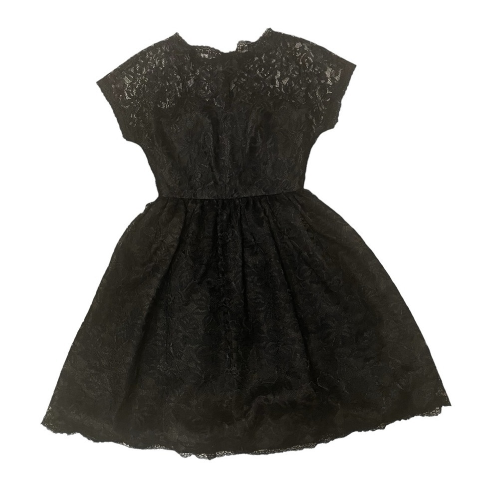 Oscar De La Renta | Black Floral Lace Dress | Size 6